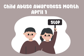 vector graphic of Child Abuse Awareness Month ideal for Child Abuse Awareness Month celebration.