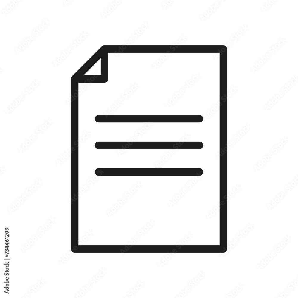 Aufkleber a sheet of paper with three lines on it