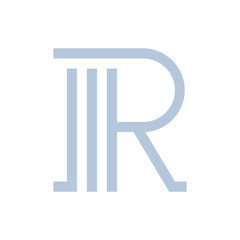 Monogram R design vector logo. Monogram initial letter mark R logo design. Monogram design vector logo. Monogram initial letter mark R logo design. Simple R monogram. Monogram R design logo