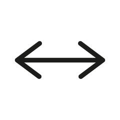 Two arrows pointing in opposite directions on a white background