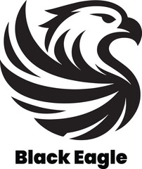 black and white Eagle Vector Logo