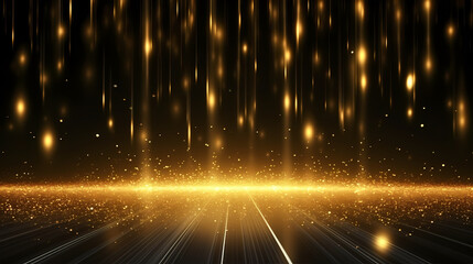 Luxurious podium, decorated with sparkling light effects