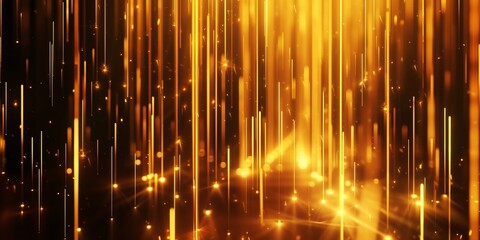 Abstract Glowing Vertical Elements in Gold - A Luxurious and Visually Dynamic Representation for Your Design Needs