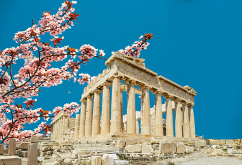 parthenon greece sun athens sun sunshine - obrazy, fototapety, plakaty