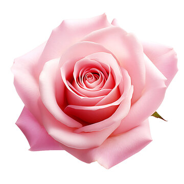 Pink Rose Image on a Clear Background