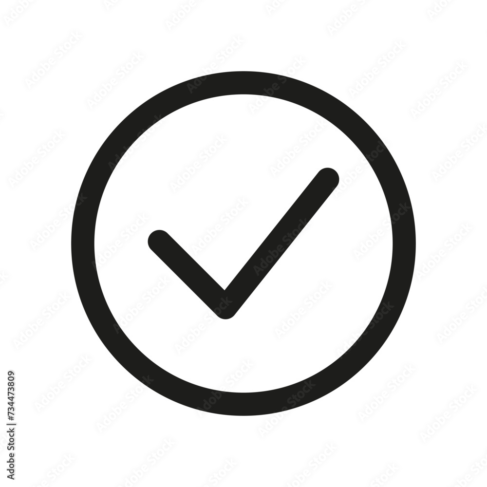 Aufkleber Various check marks in different shapes on white background