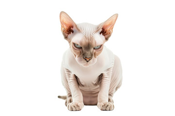 Obraz premium Grumpy cat, isolated on transparent background.