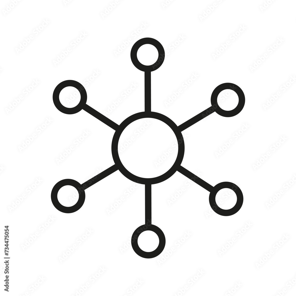 Aufkleber a line drawing of a circle with circles around it on a white background