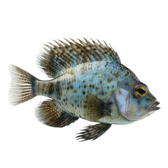 Damsel fish PNG Cutout, Generative AI