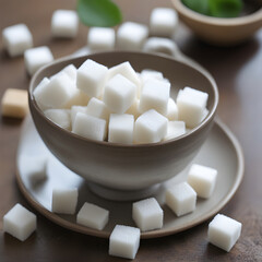 Fototapeta na wymiar sugar cubes in a bowl