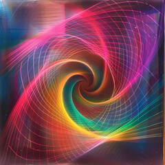 Colorful laser swirl