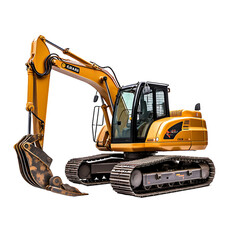 Excavator with No Background Clutter