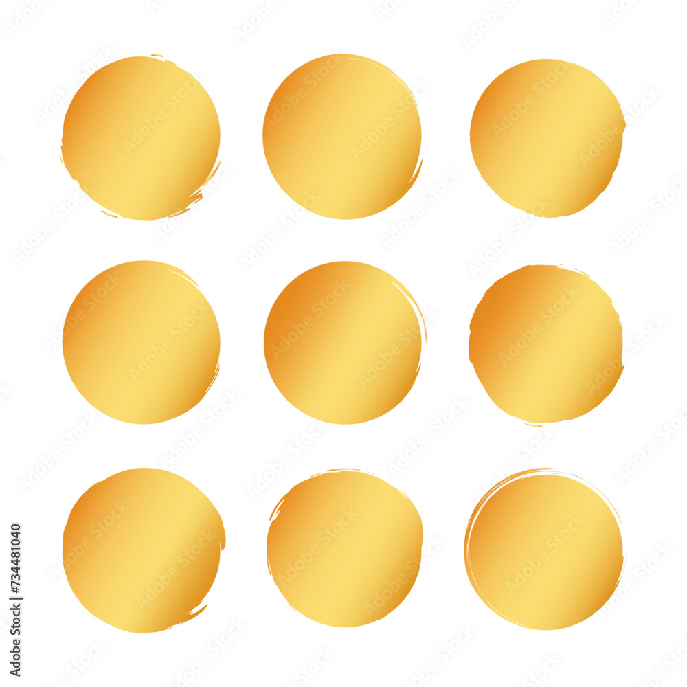 Poster an array of vivid yellow circular shapes on a white background