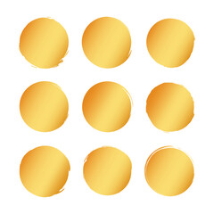 An array of vivid yellow circular shapes on a white background