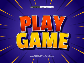 play game editable text effect style