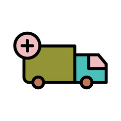 Shop Truck Business Filled Outline Icon