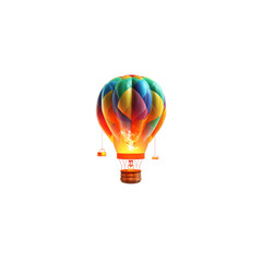 Obraz premium Colorful Hot Air Balloon Soaring in the Sky