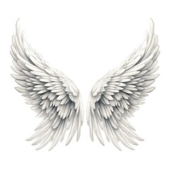 artistic outline of wings