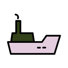 Marine Sea Ship Filled Outline Icon