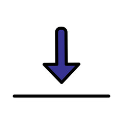 Arrow Down Download Filled Outline Icon