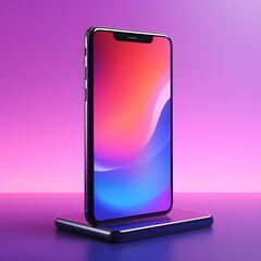 A sleek, modern smartphone with a captivating gradient of colors