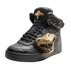 High Top Sneaker With Alligator Head Detail