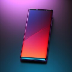 A sleek, modern smartphone with a captivating gradient of colors