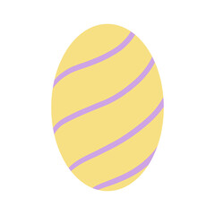 Easter eggs flat design on white background.
