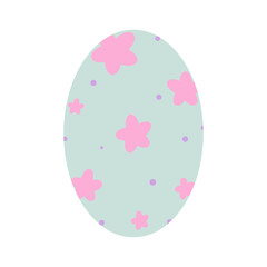 Easter eggs flat design on white background.