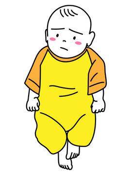 recommend clip art: 不機嫌になっている赤ちゃんのイラスト
