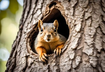 Obraz premium squirrel on a tree