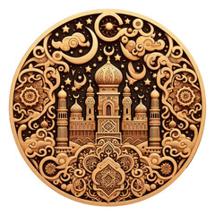 islamic symbol and logo representing the festive spirit of islamic event and celebration
