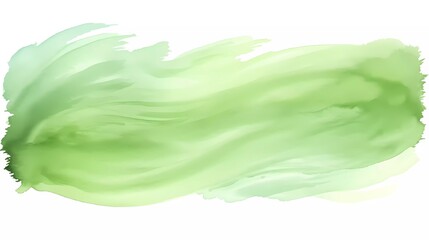 Fototapeta na wymiar Brushstrokes of green oil paint on white background. generative ai