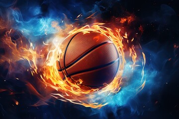 fiery basketball explosion