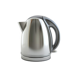 silver Electric kettle on transparent background