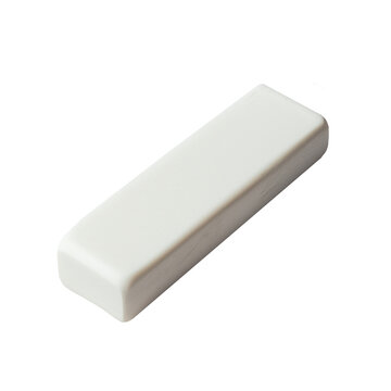 white pencil eraser on a transparent background