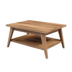Wooden Coffee table PNG Cutout, Generative AI