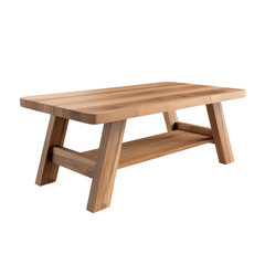 Wooden Coffee table PNG Cutout, Generative AI