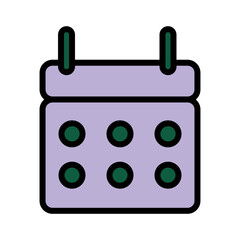 Calendar Date Event Filled Outline Icon