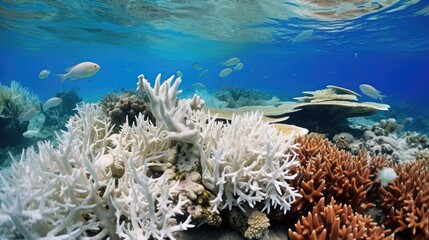 Fototapeta na wymiar climate coral bleaching