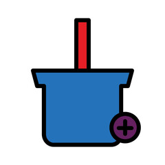 Obraz premium Buy Trolley Cart Filled Outline Icon