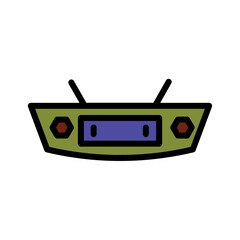 Bumper Vehicle Head Filled Outline Icon