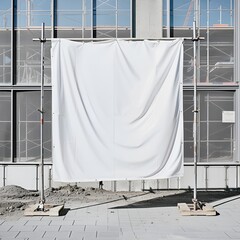 Industrial Fences with White Cloth