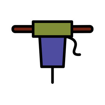 recommend clip art: Day Driller Labor Filled Outline Icon