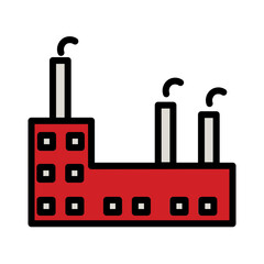 Factory Home Labor Filled Outline Icon