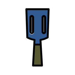 Cooking Food Spatula Filled Outline Icon