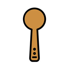 Cooking Hand Spoon Filled Outline Icon
