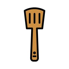 Cooking Hand Spatula Filled Outline Icon