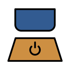 Cooking Kitchen Scales Filled Outline Icon