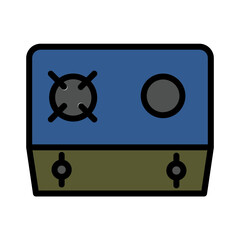 Fire Furniture Gas Filled Outline Icon
